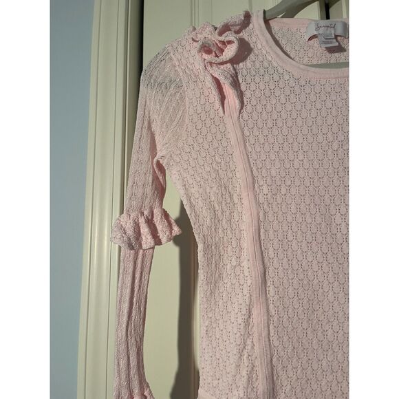 Scripted Frilled Long Sleeve Top/Blouse Petite - Picture 5 of 5